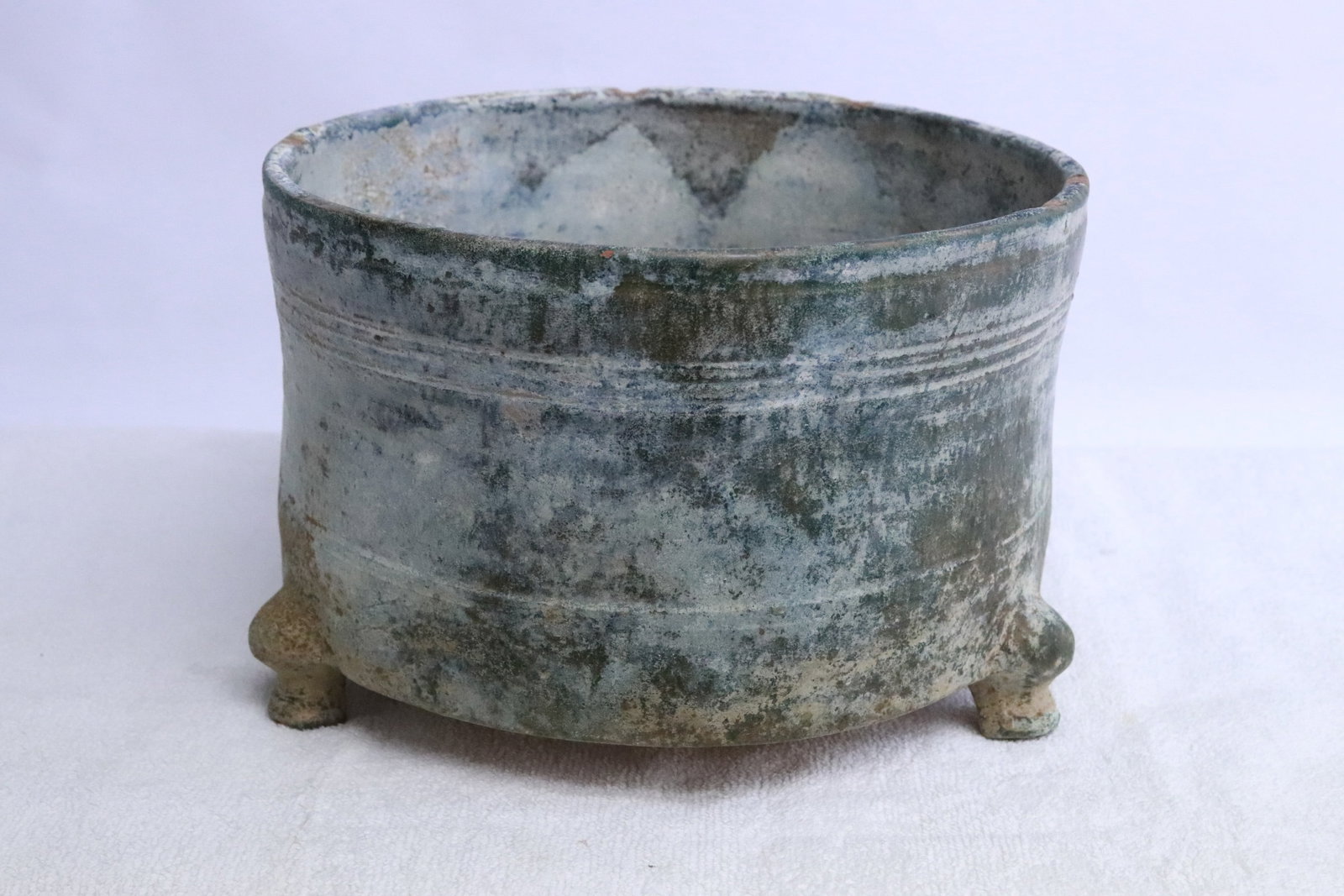 A Han style green glazed earthenware censer (1 of 6)