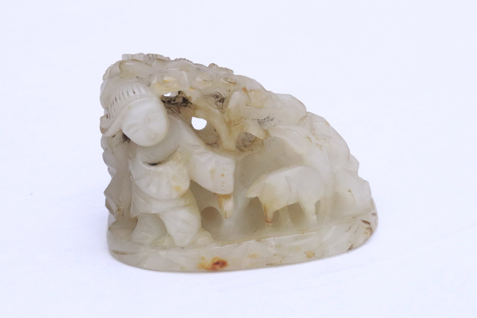 Stone carved ornament: Stone carved ornament, 1.8"x2.4"x1.3"