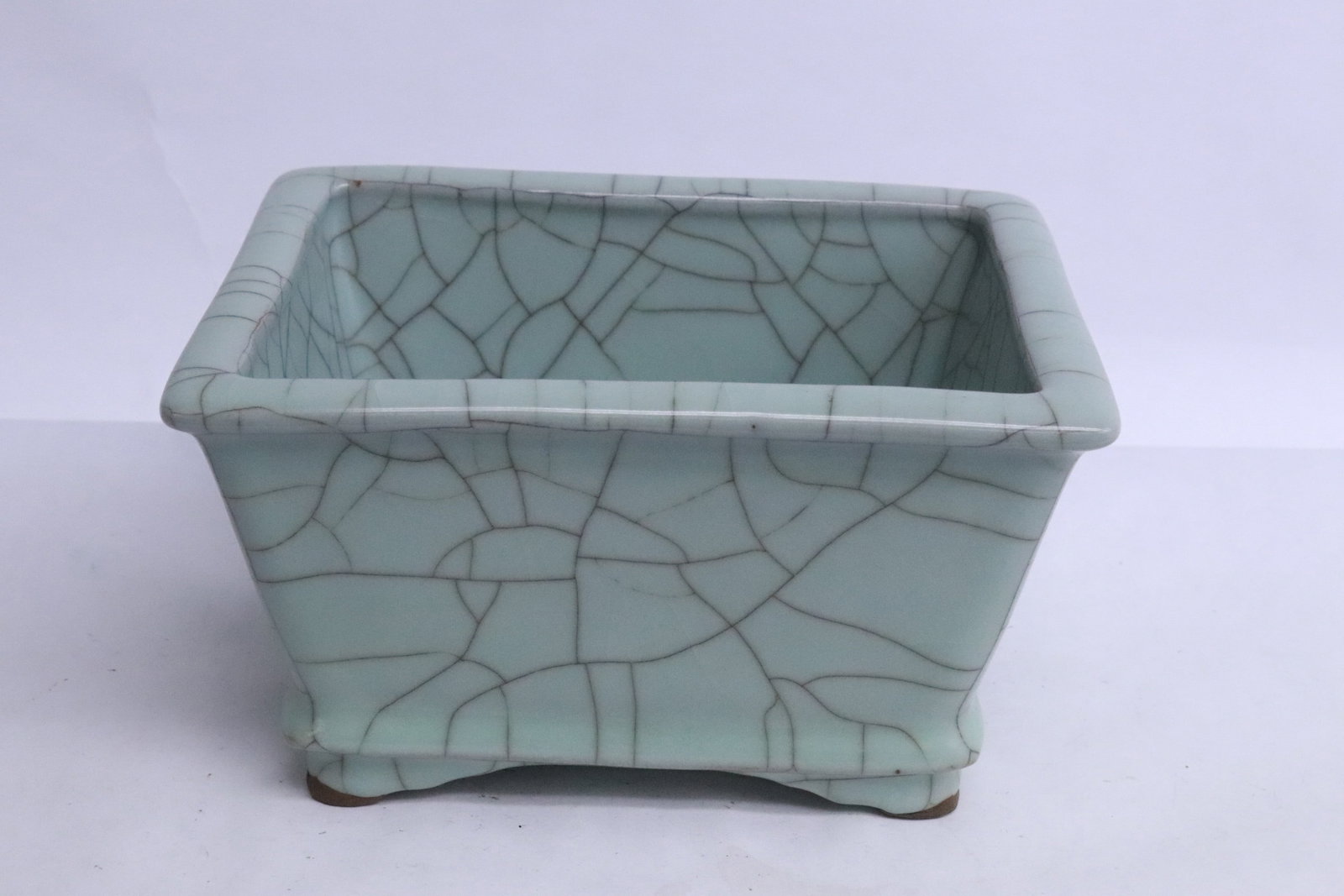 celadon crackleware porcelain rectangular censer - 7