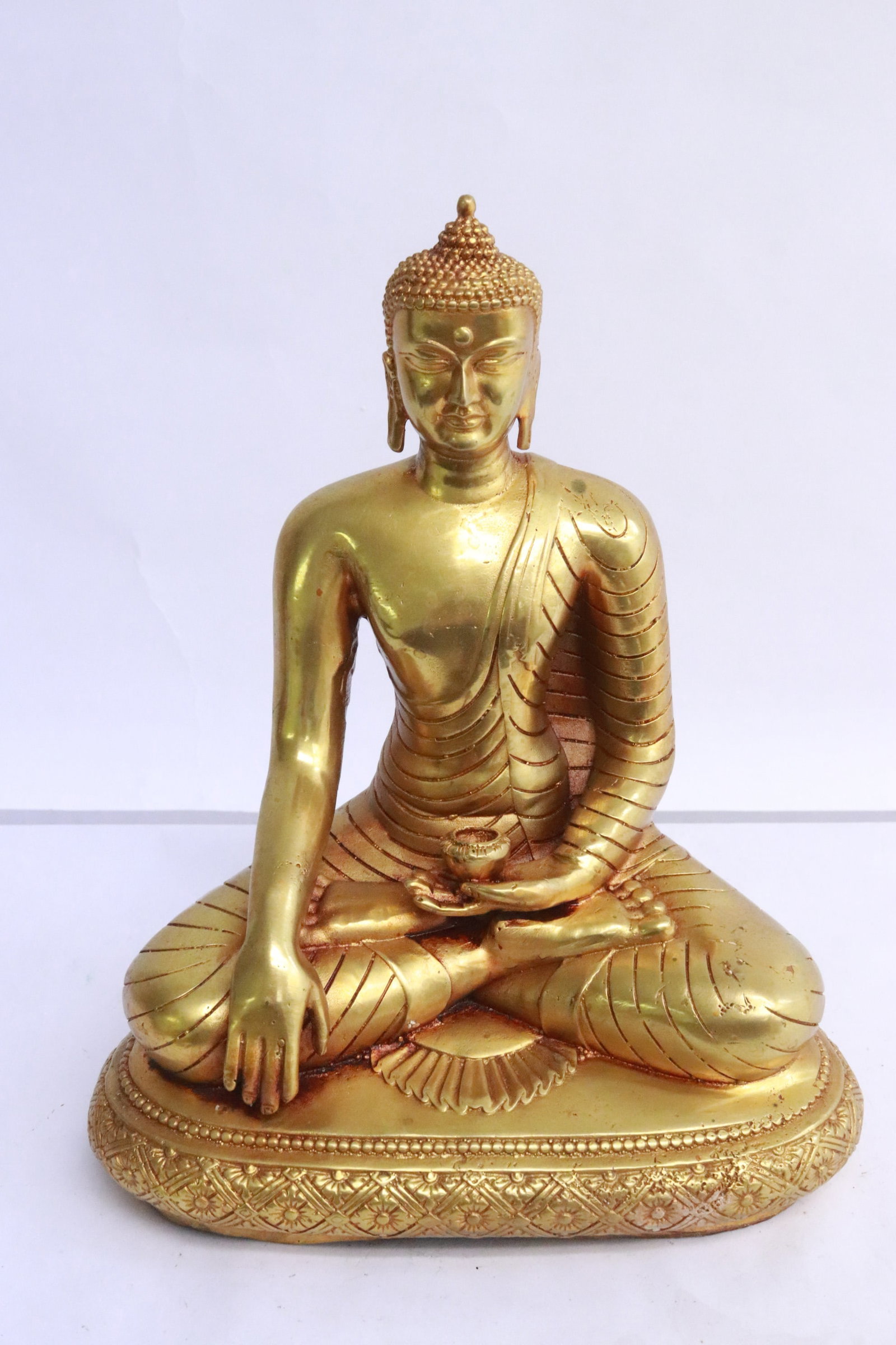 Very fine gilt bronze sculpture of deity: Very fine gilt bronze sculpture of deity, 8.2"H