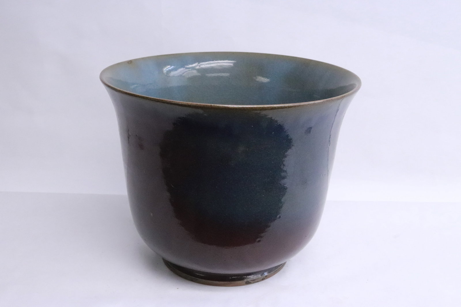 Large Chinese purple glazed porcelain planter (1 of 5)