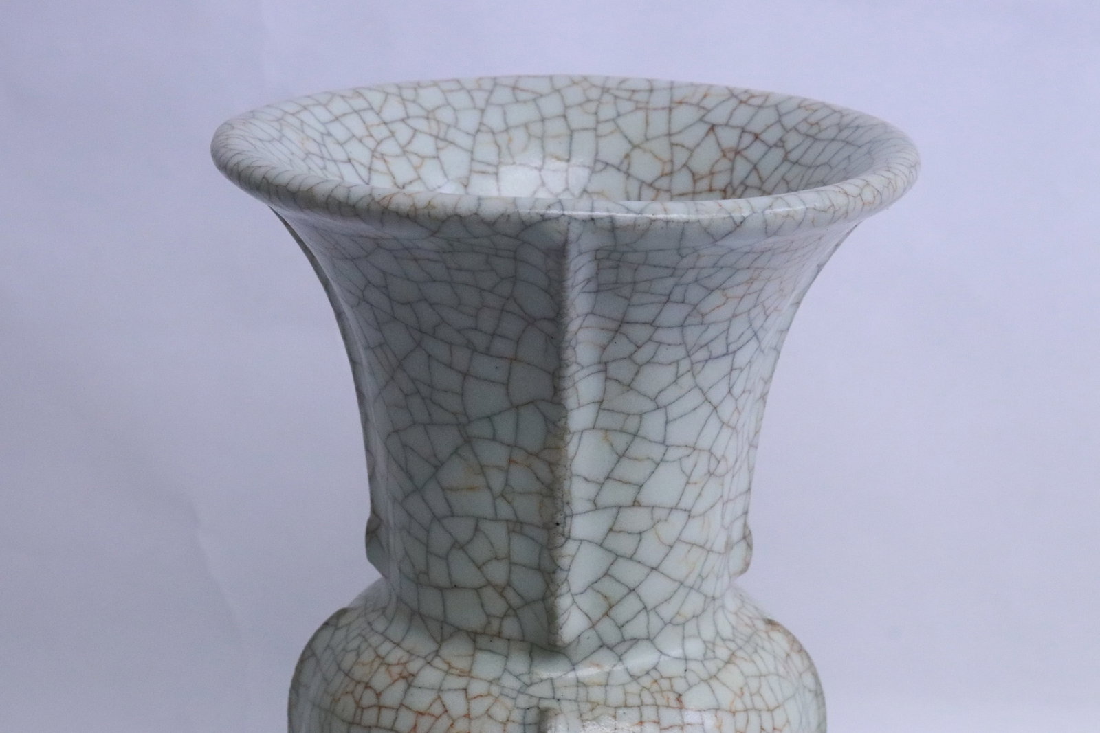Large crackleware vase - 3
