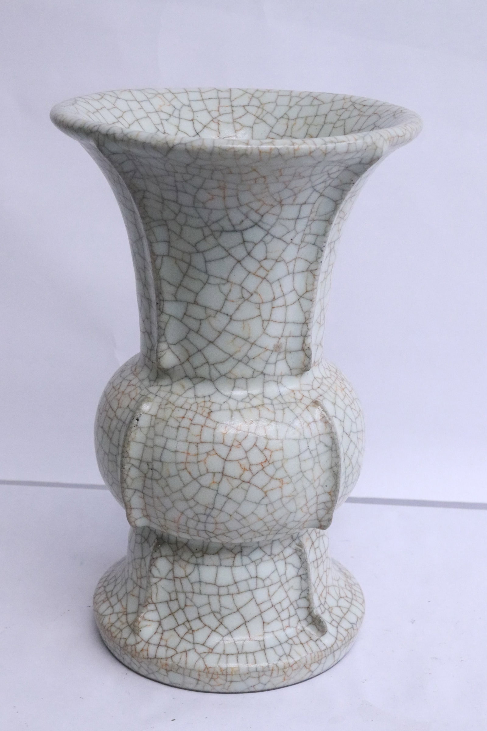 Large crackleware vase - 4