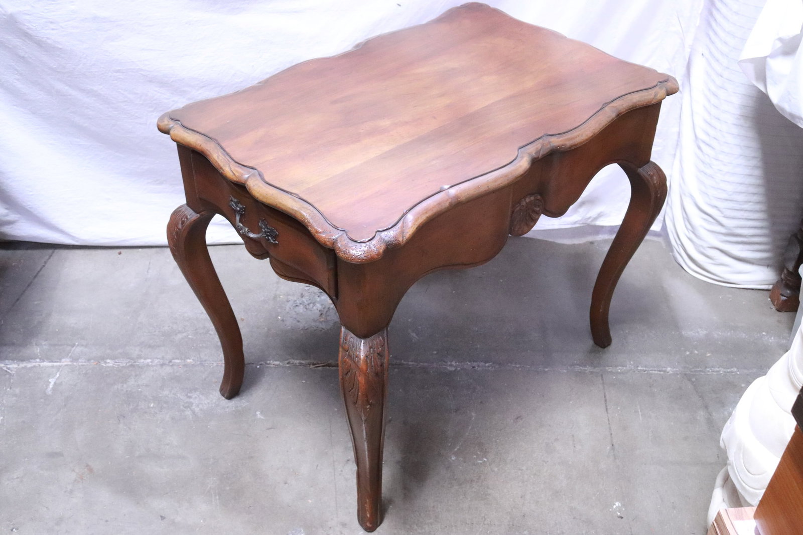 a walnut side table, and a mahogany side table - 3