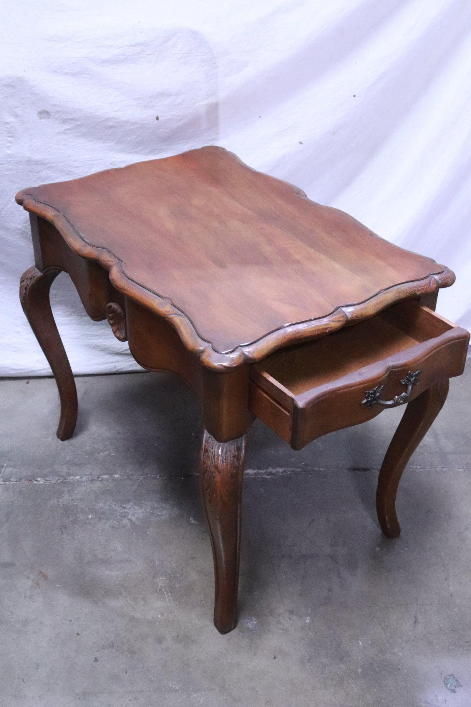 a walnut side table, and a mahogany side table - 4