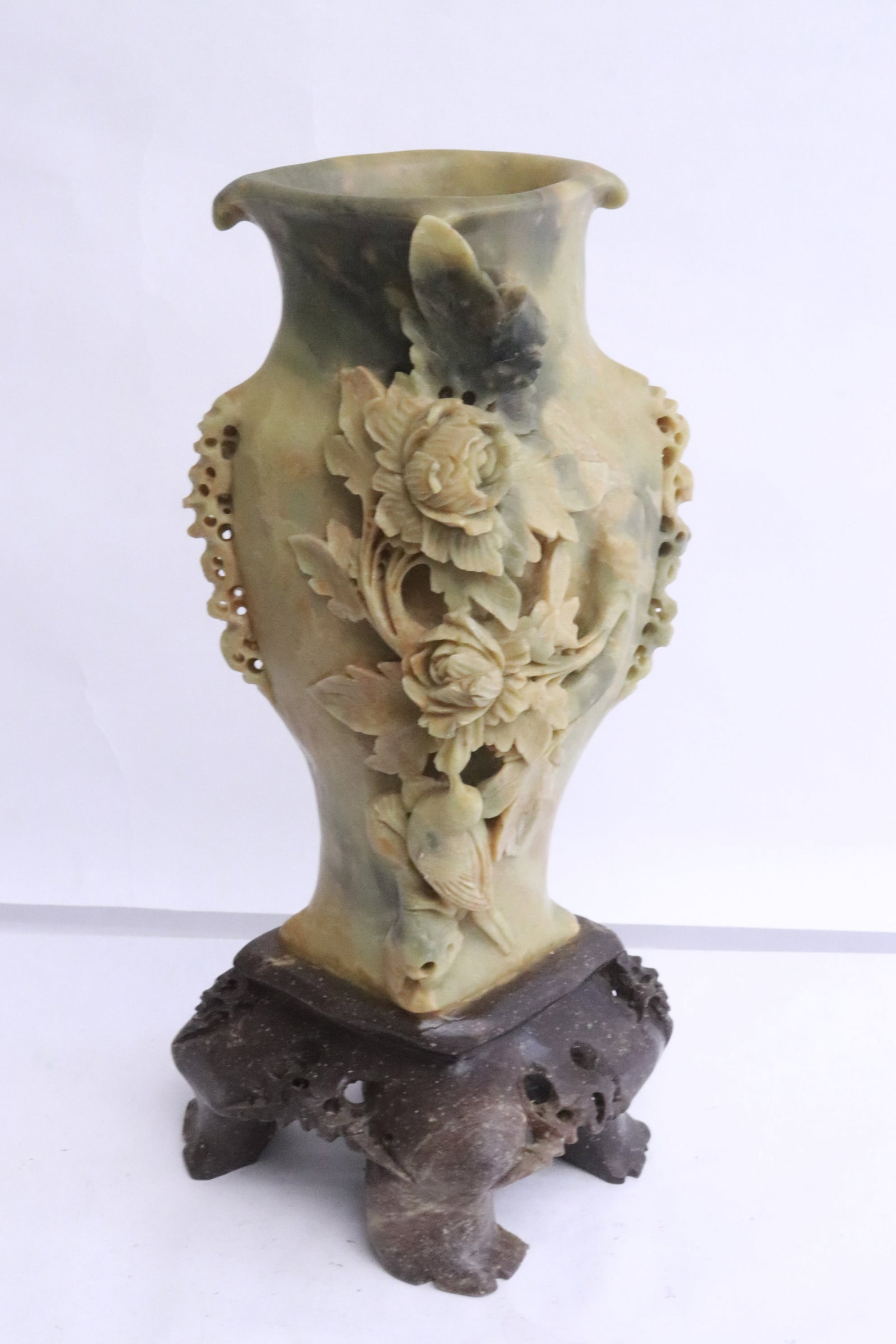A soapstone carved vase (1 of 7)