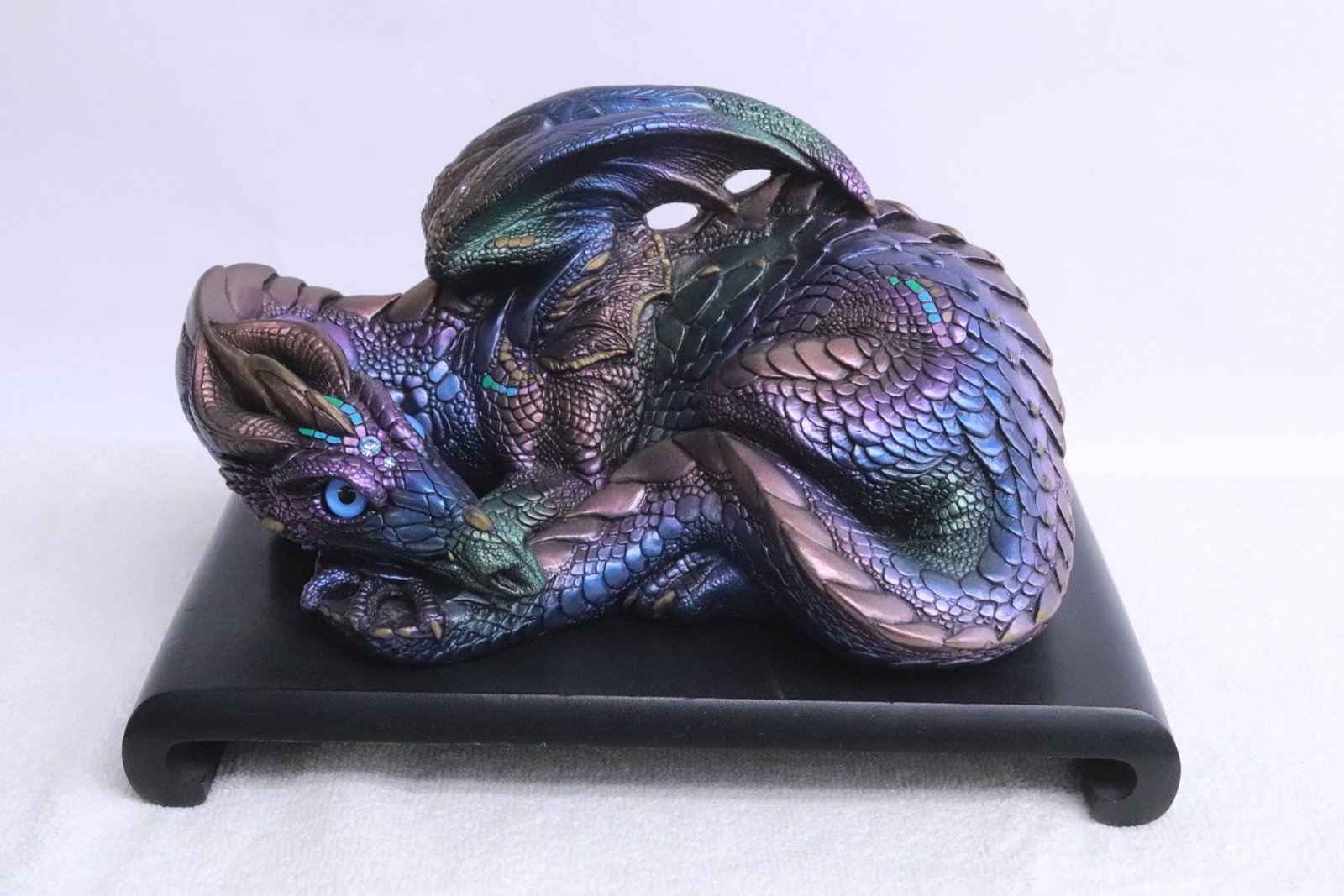 Fine stone sculpture of dragon: Fine stone sculpture of dragon, 4.7"H