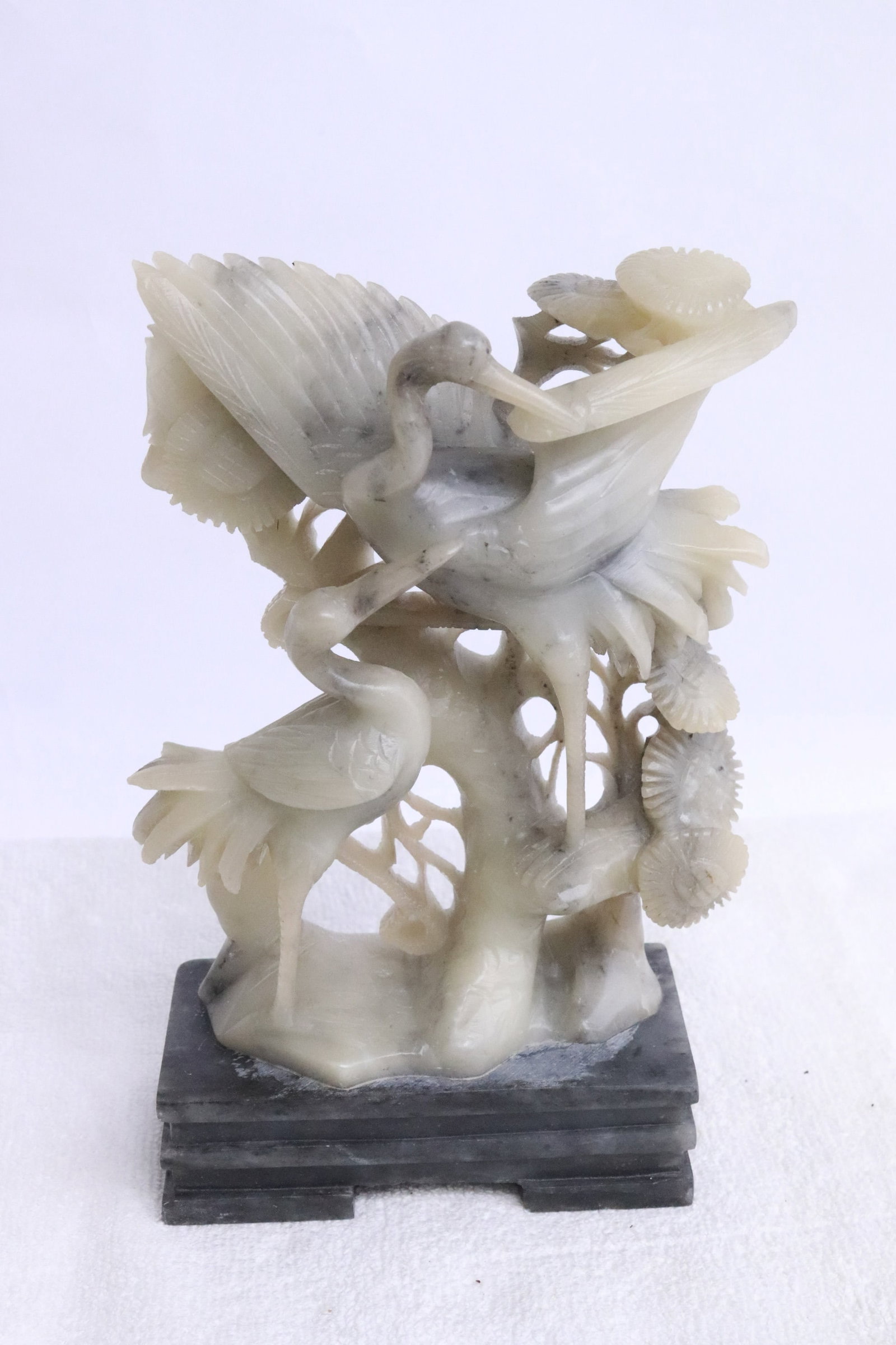 Soapstone carved crane group (1 of 6)