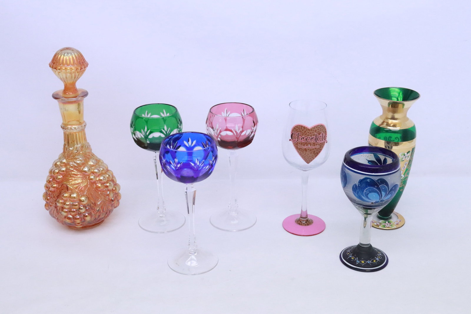 7 pieces fancy crystal/ art glass (1 of 9)