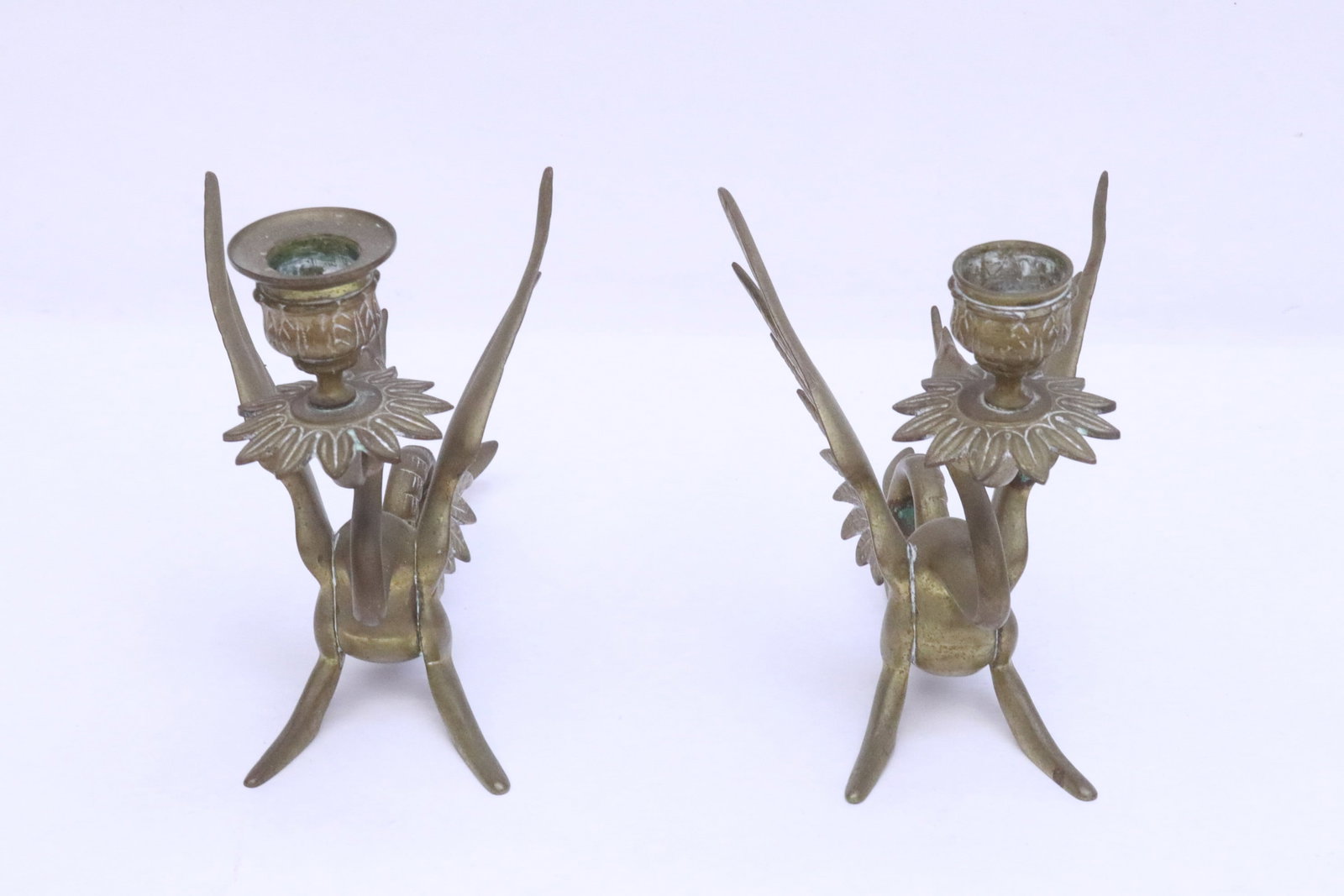 Pair bronze candle holders (1 of 7)