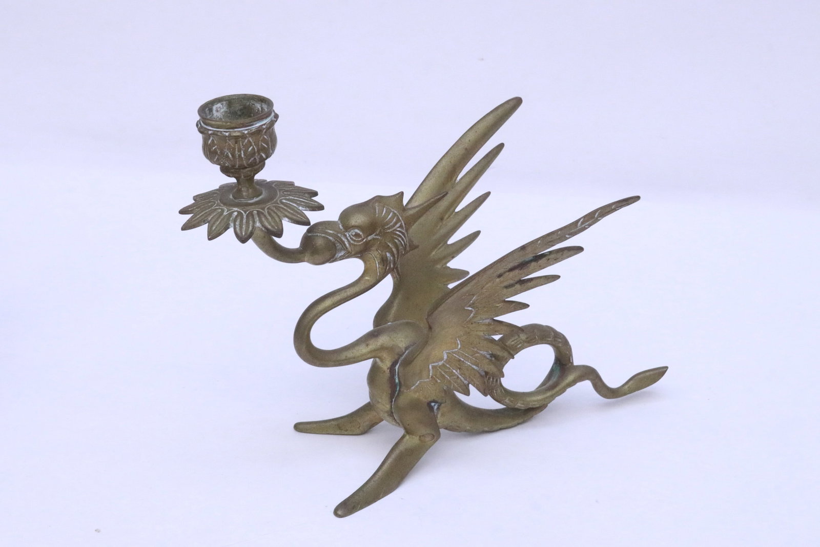 Pair bronze candle holders - 2