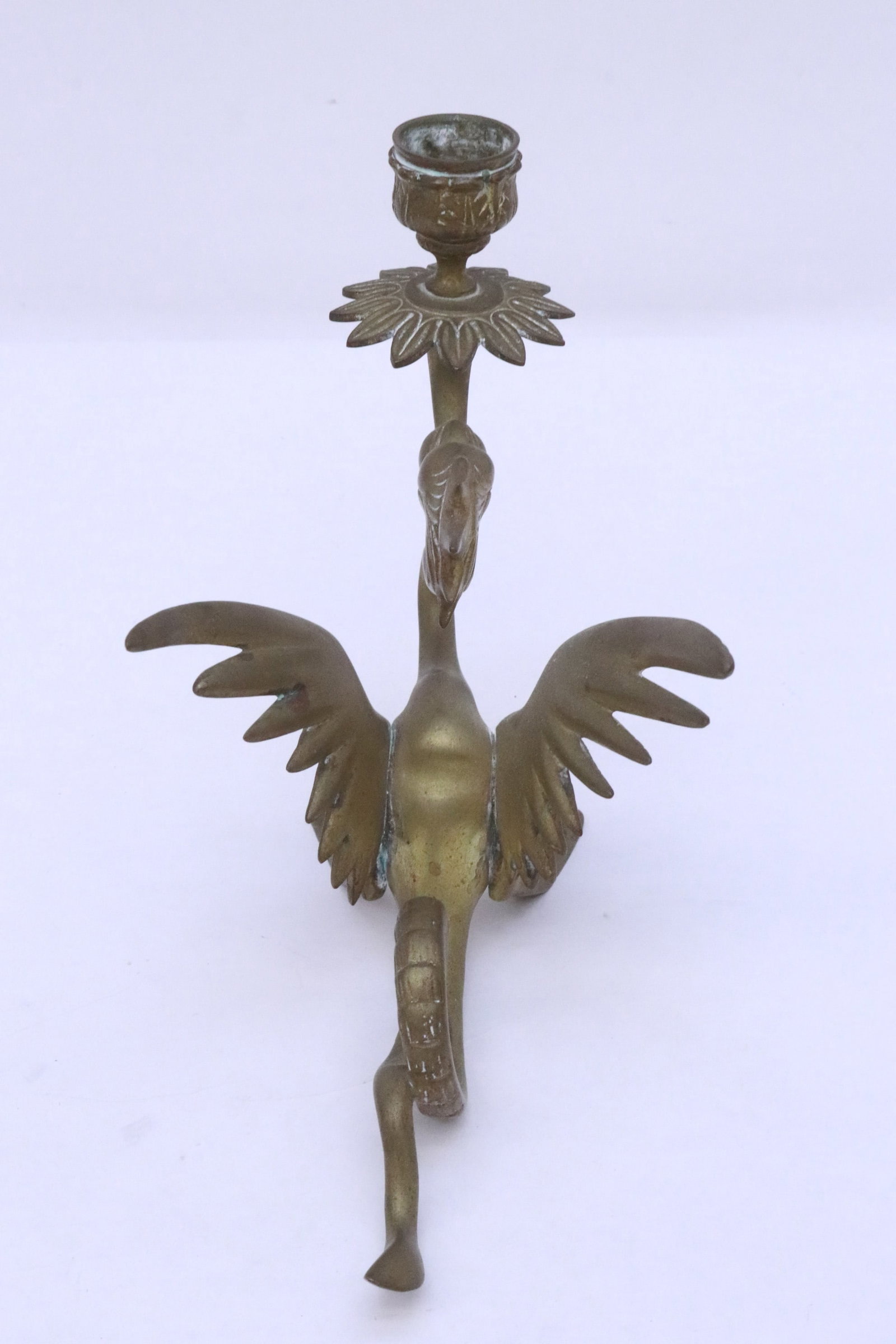 Pair bronze candle holders - 3