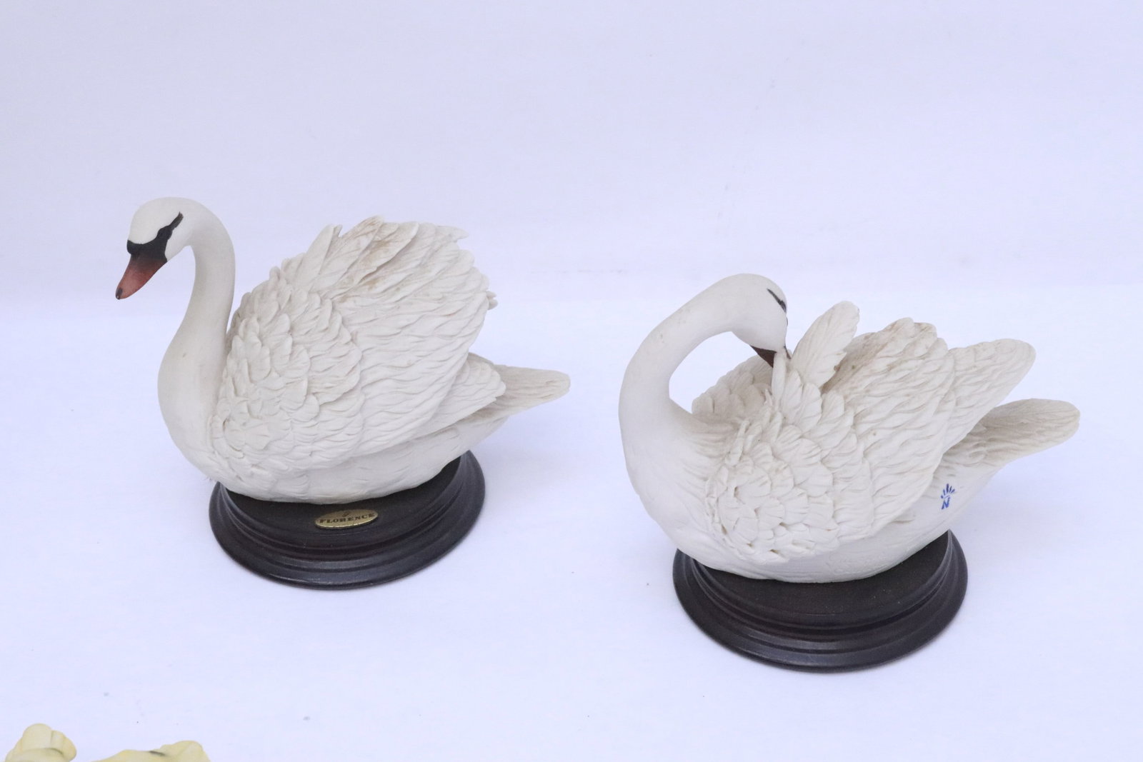 8 bisque birds, one has small chip - 2