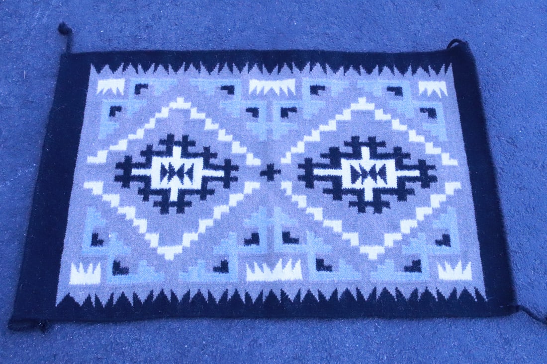 A Navajo blanket: A Navajo blanket, 36.4"x24.3"
