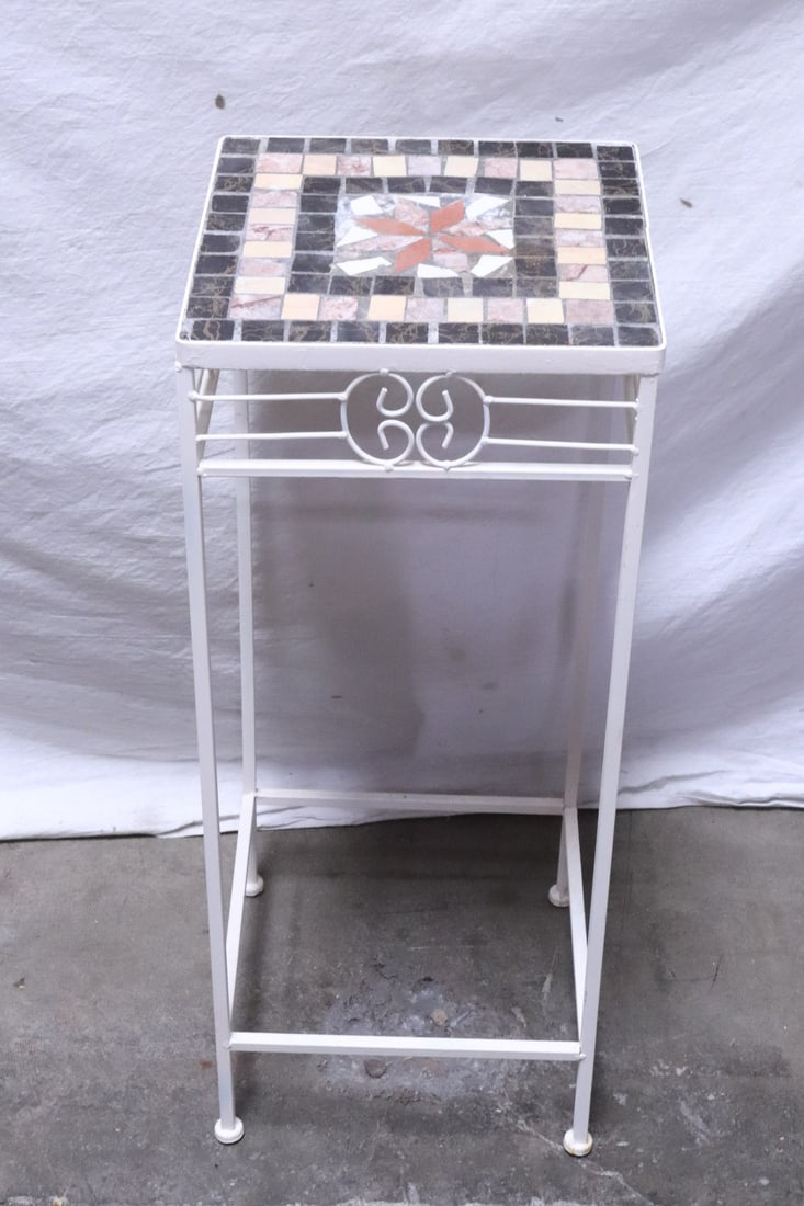 A tile top cast iron garden stool (1 of 6)