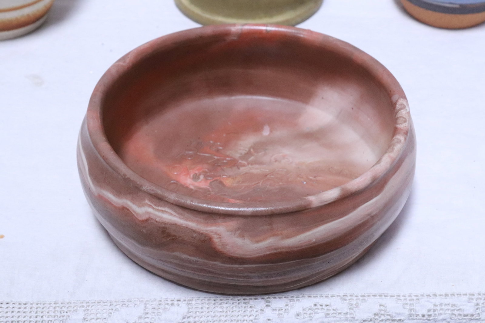 3 pieces signed pottery - 7