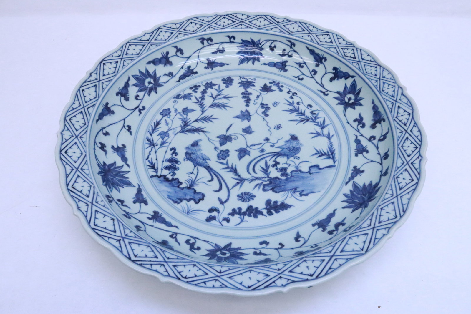 Chinese blue and white porcelain charger (1 of 6)