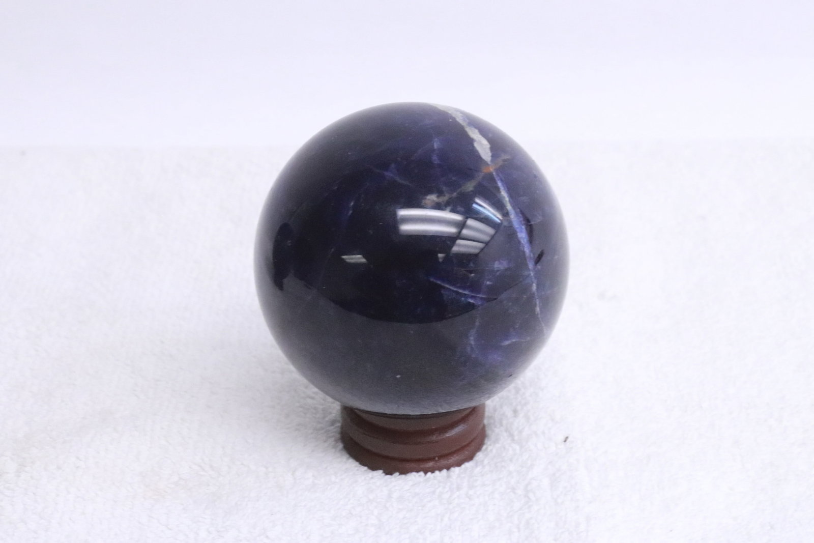 2 polished lapis spheres - 2