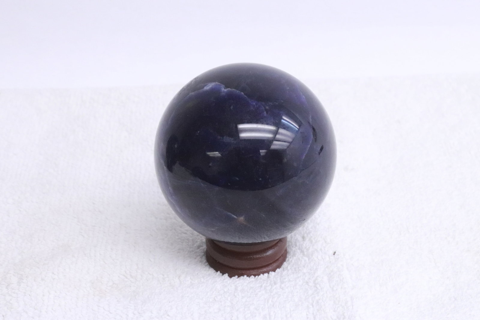 2 polished lapis spheres - 4