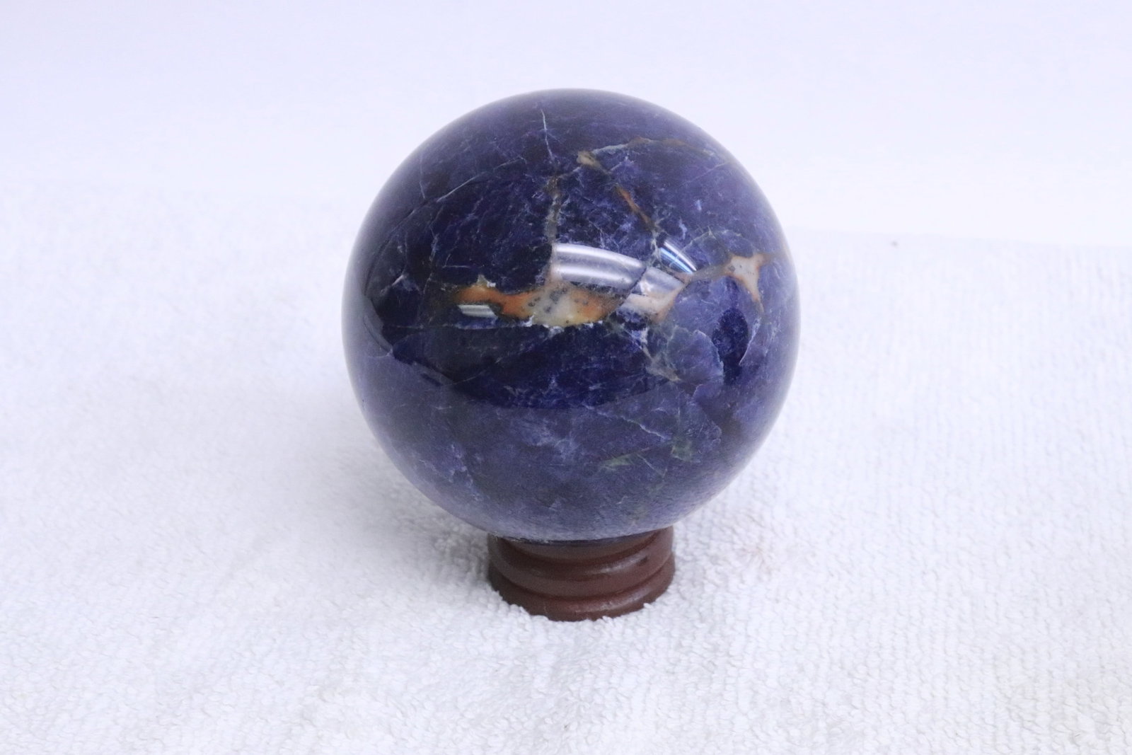 2 polished lapis spheres - 5