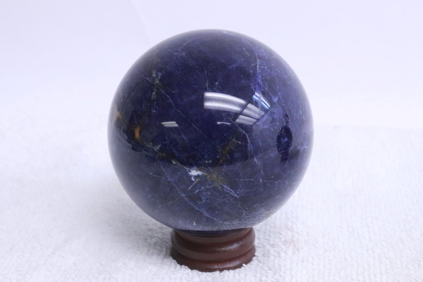 2 polished lapis spheres - 6
