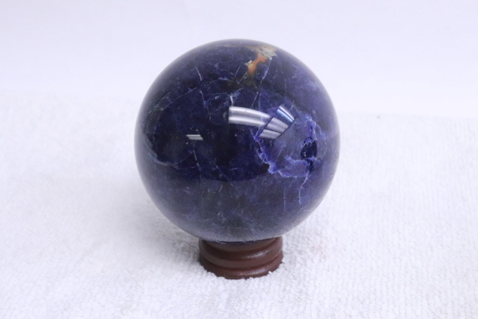 2 polished lapis spheres - 7