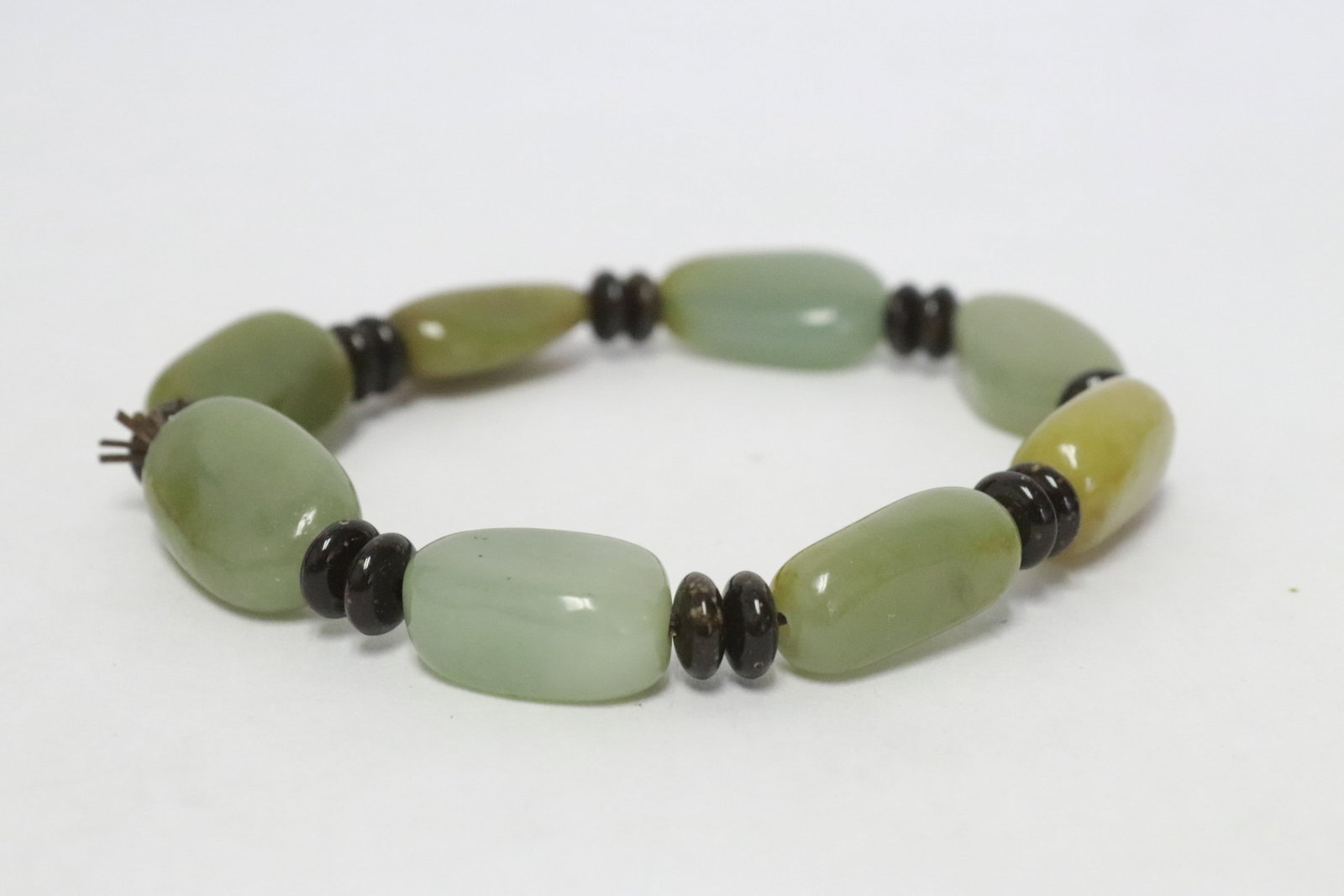 2 jade like bead bracelets - 3
