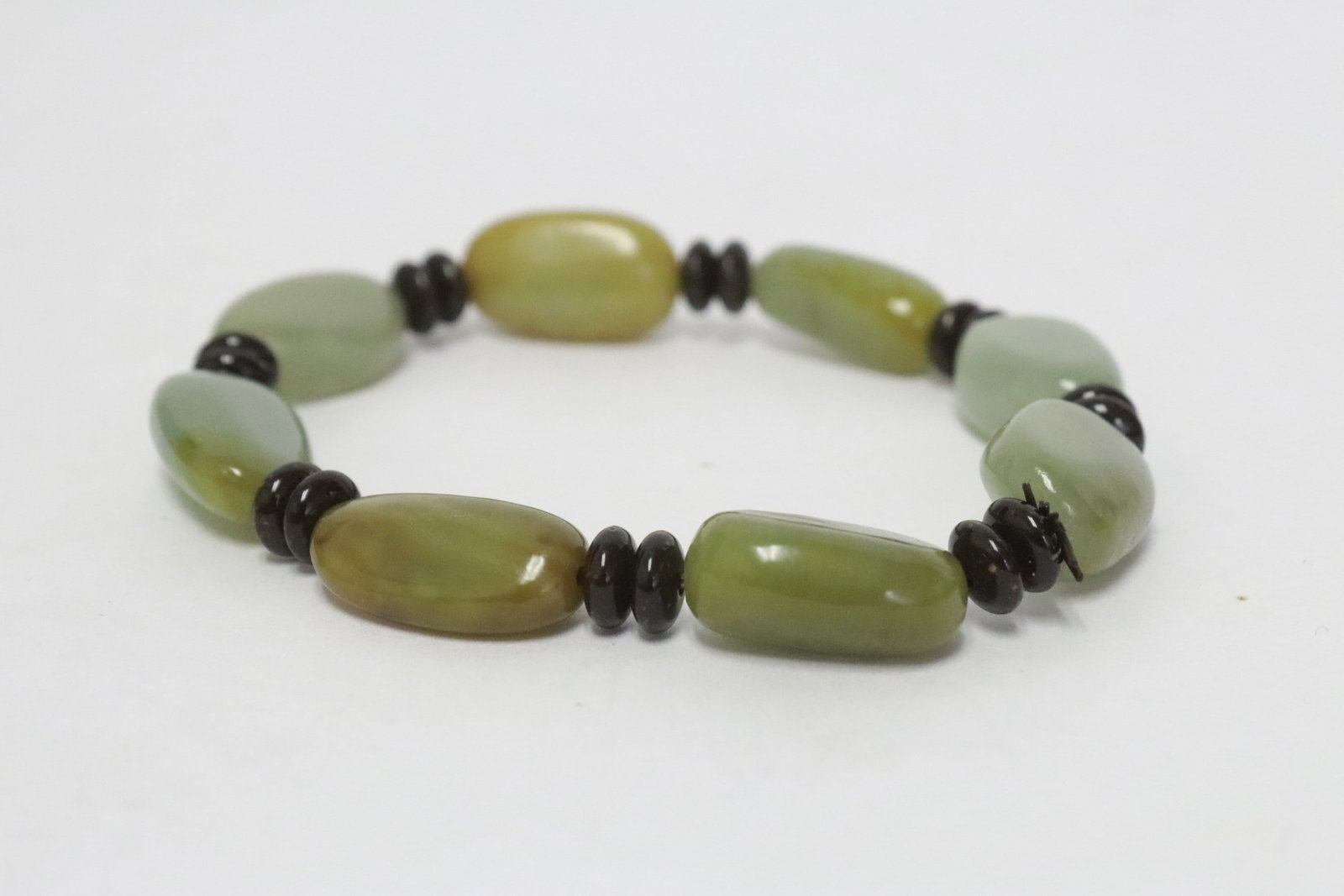 2 jade like bead bracelets - 5