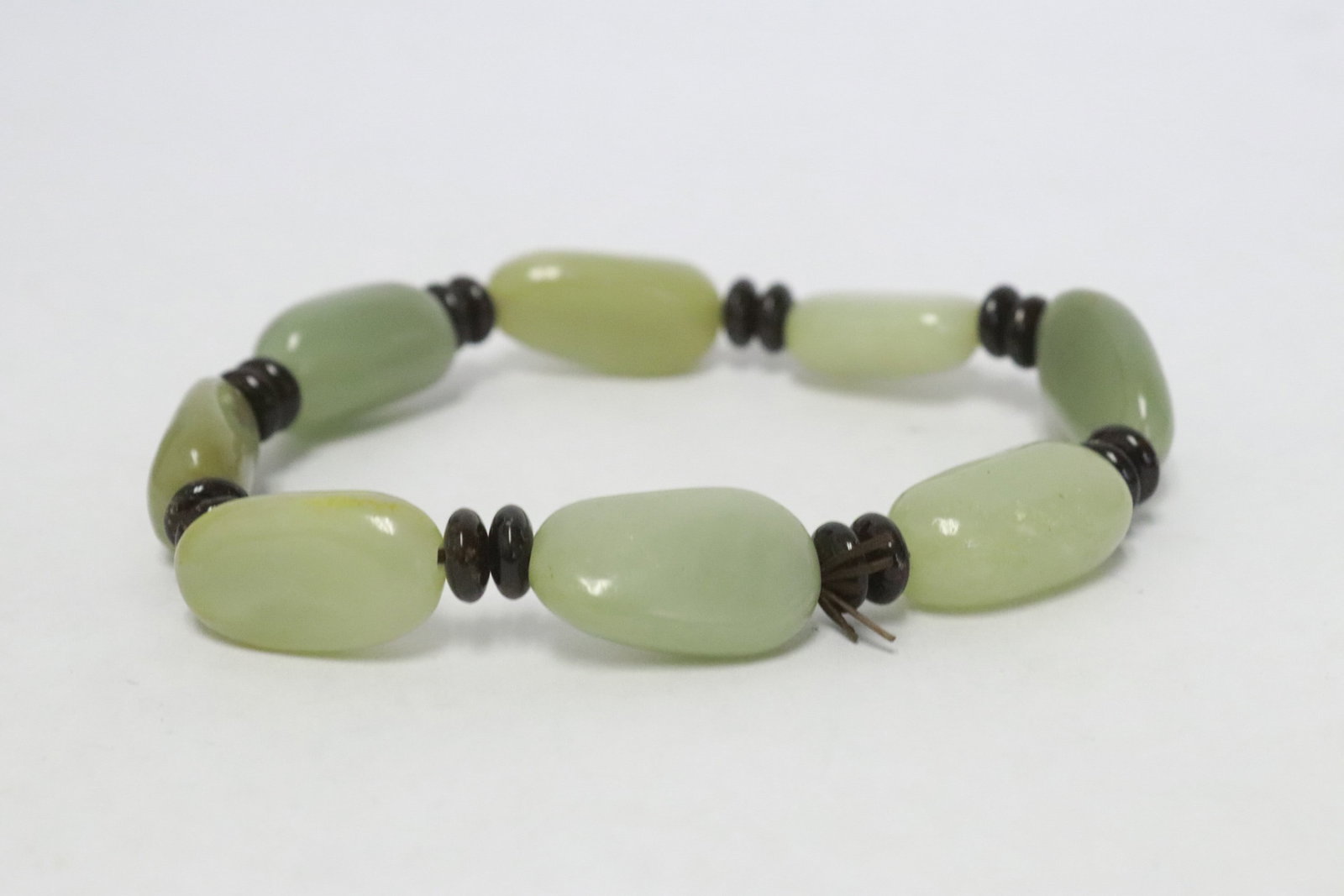 2 jade like bead bracelets - 8