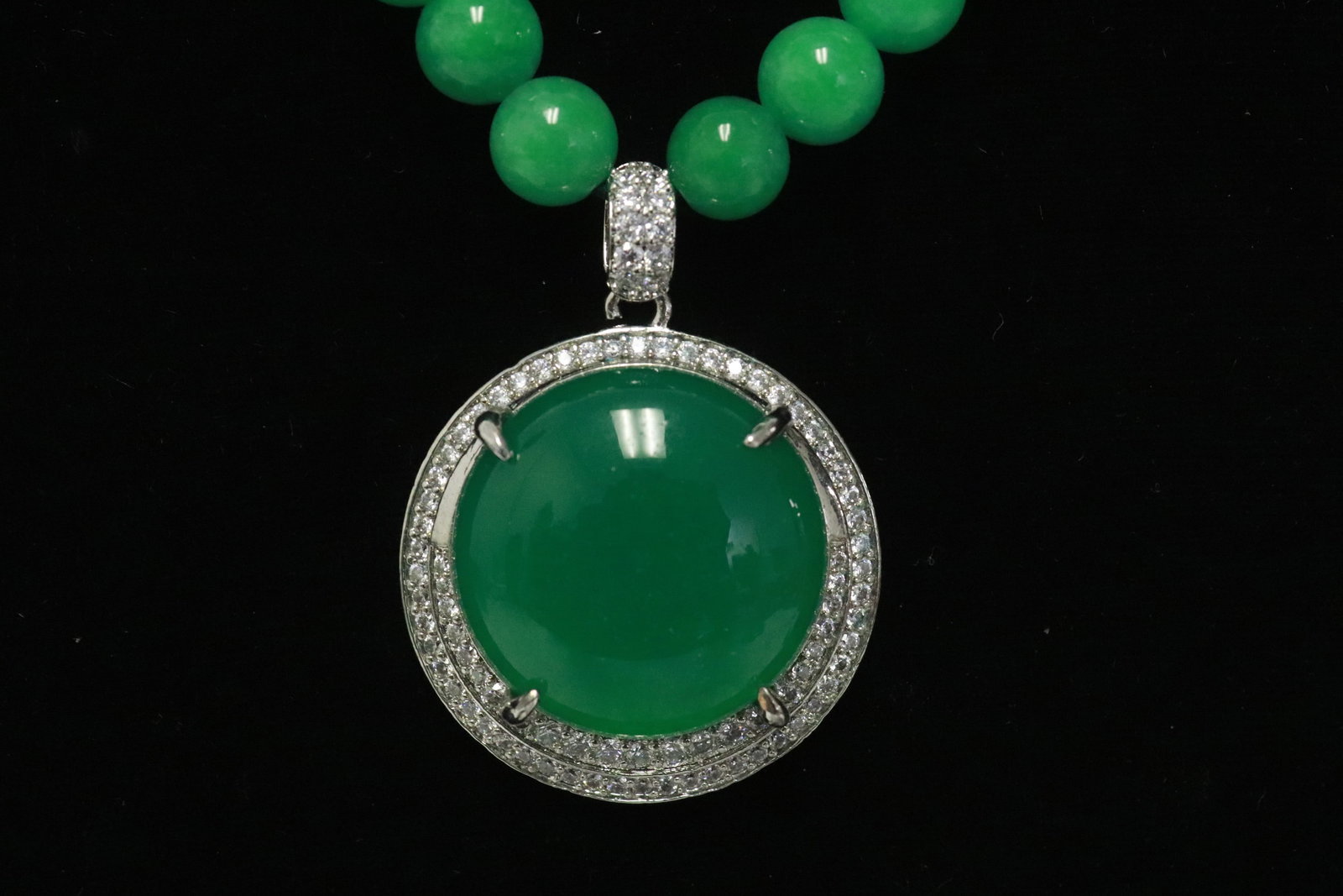 2 jadeite like necklaces - 7