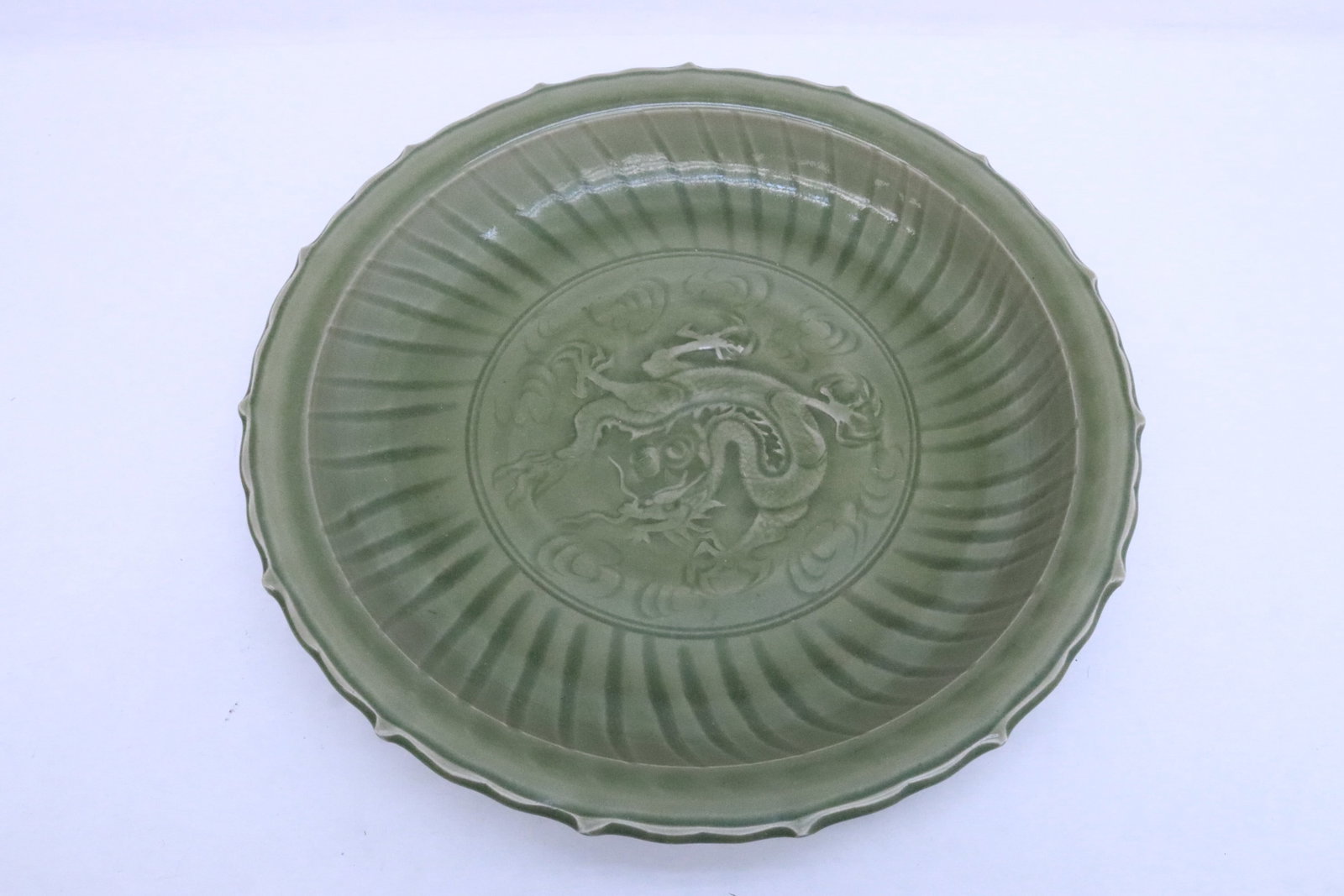Large celadon charger - 2