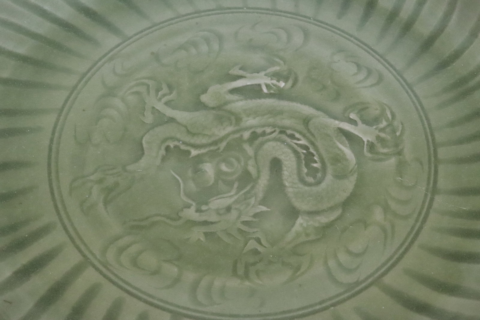 Large celadon charger - 3