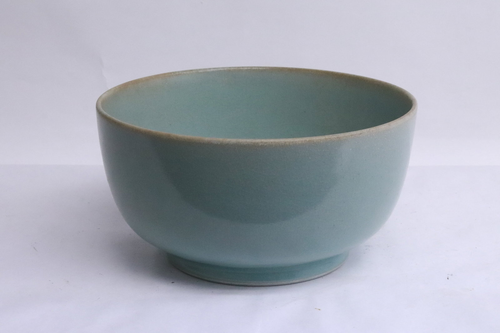 Large blue glazed porcelain bowl (1 of 6)