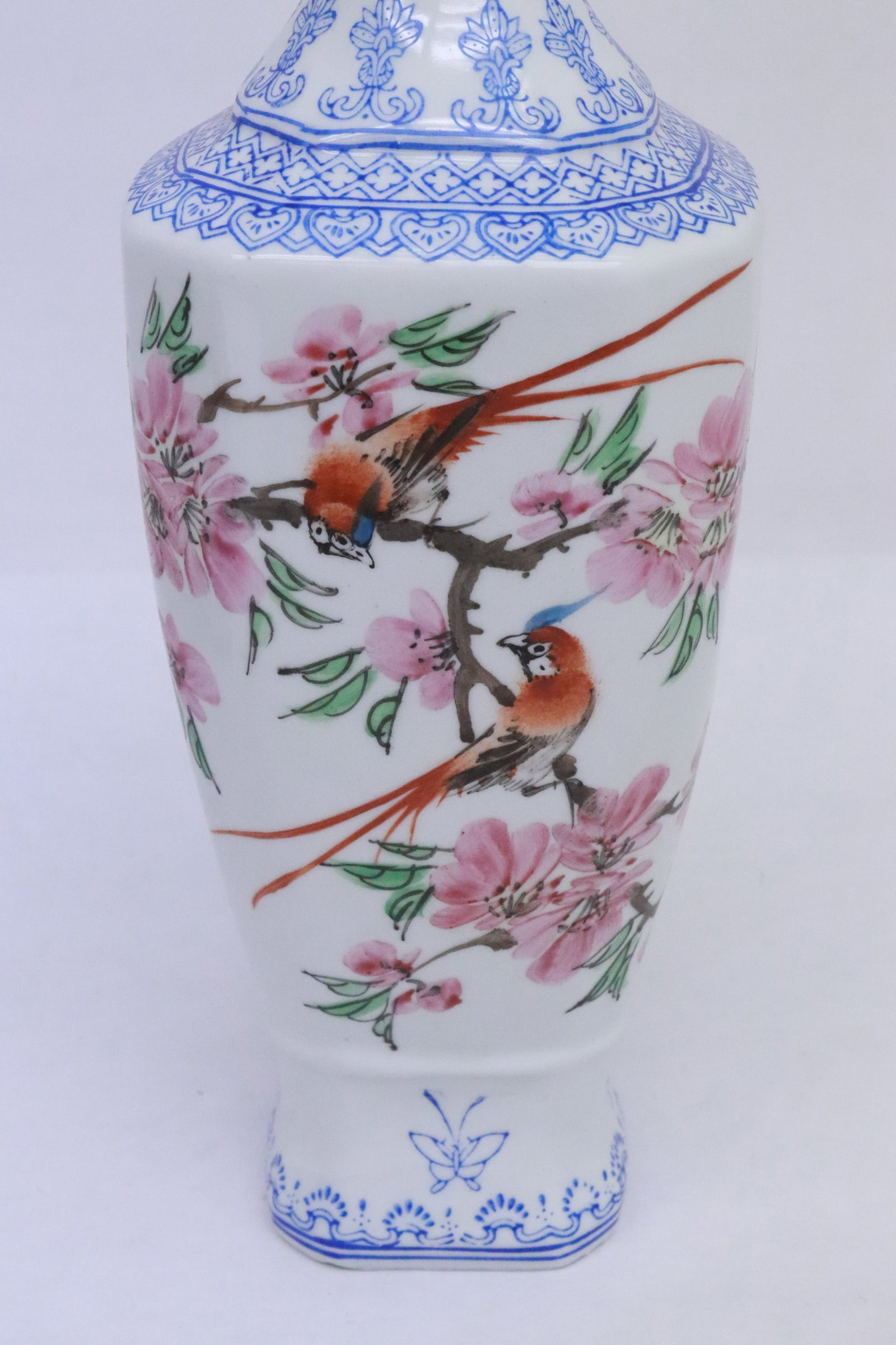 Pair fine egg shell porcelain vases - 3