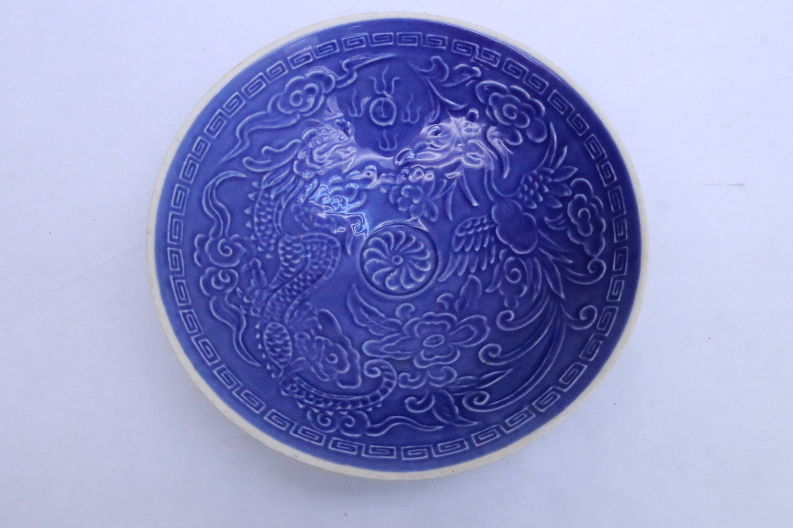 A blue glazed porcelain bowl (1 of 5)