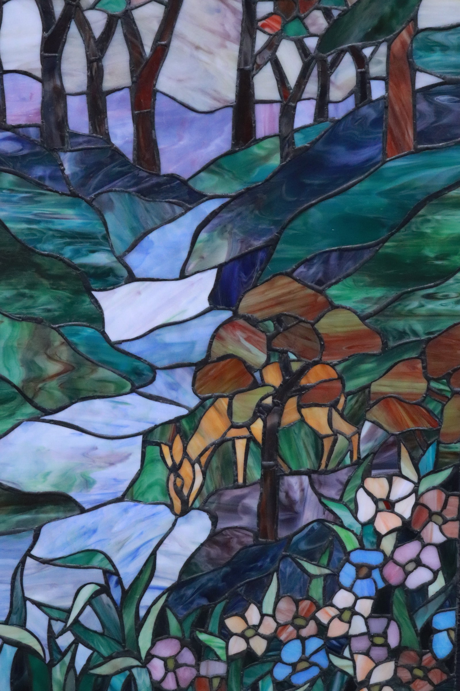 A leaded glass wall panel - 3