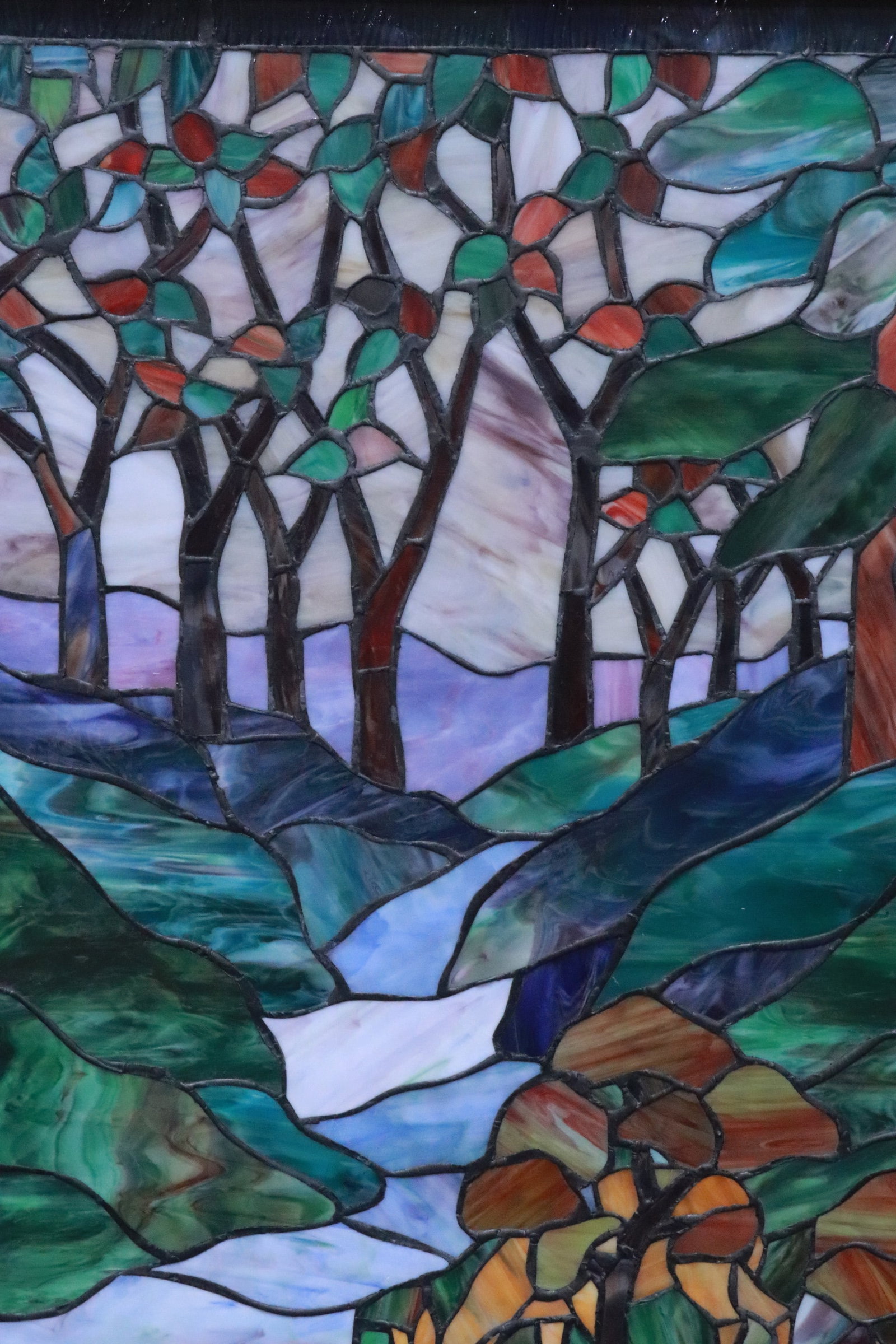 A leaded glass wall panel - 4