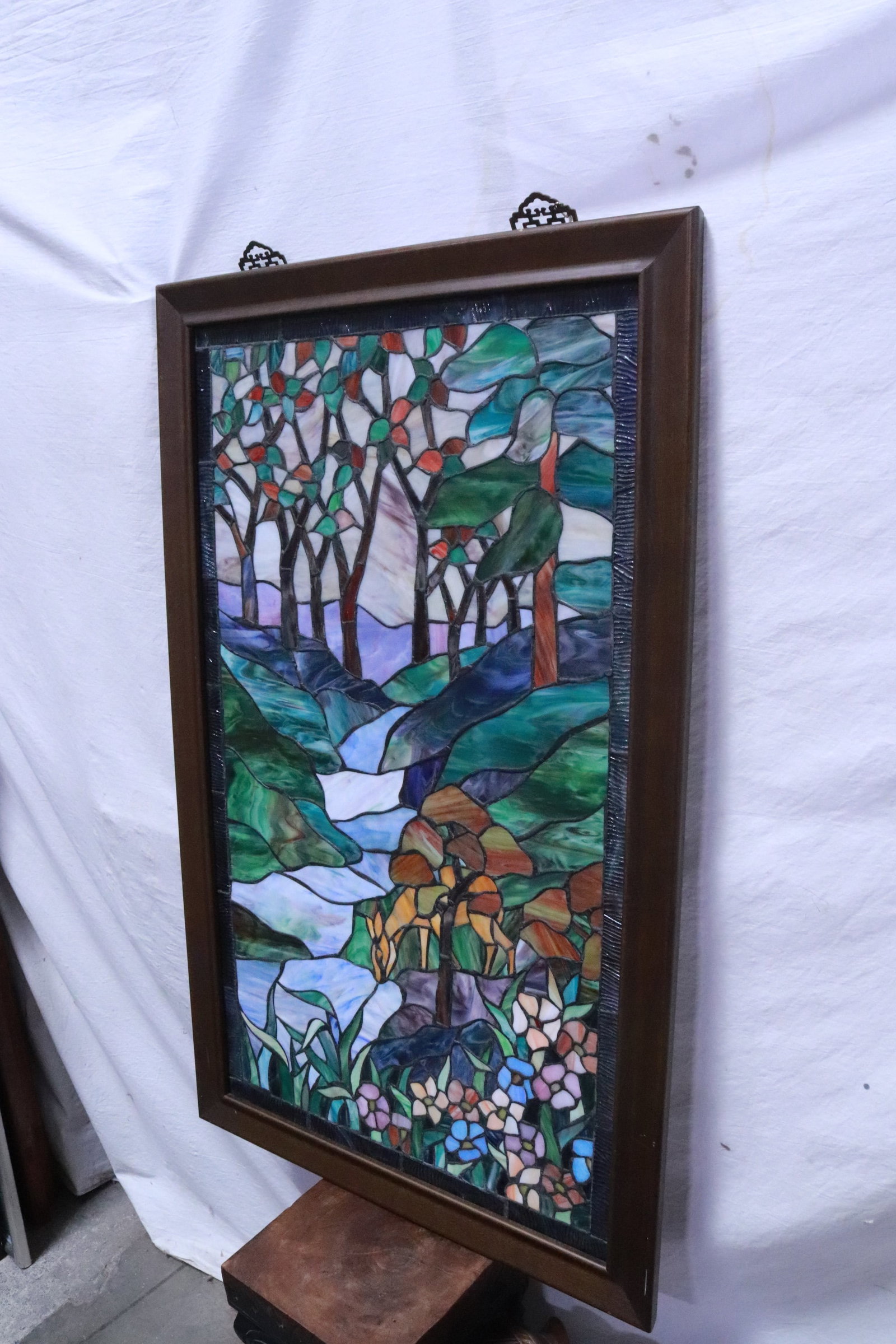 A leaded glass wall panel - 5