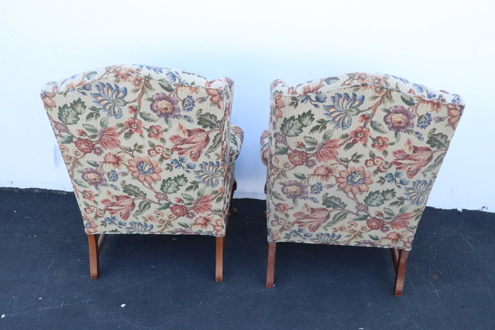 Pair Ethan Allen wingback chairs - 7