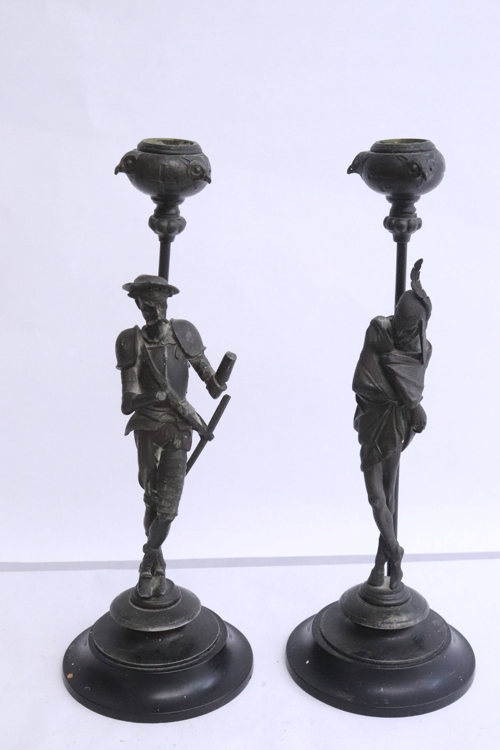 Pair bronze candle holders (1 of 9)
