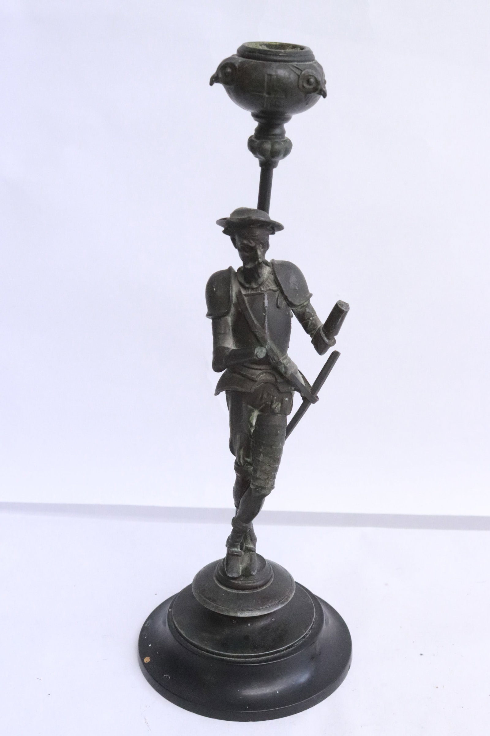 Pair bronze candle holders - 2
