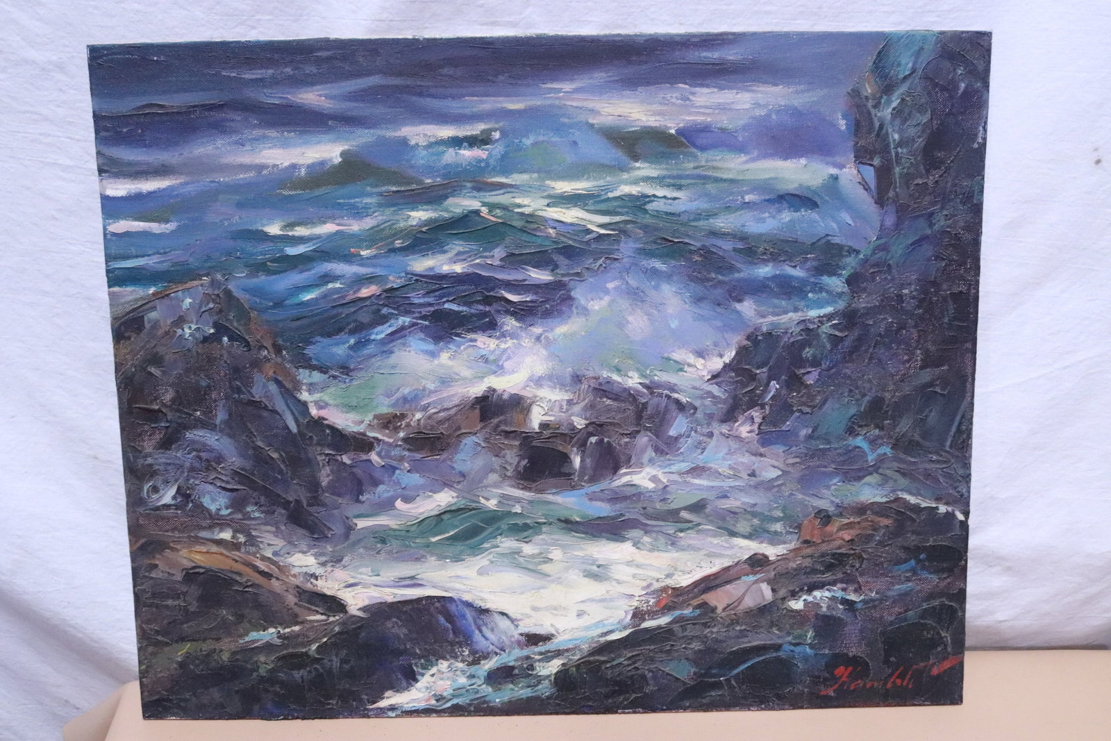 2 oil on panel paintings by Peter Hamlett, dated - 5