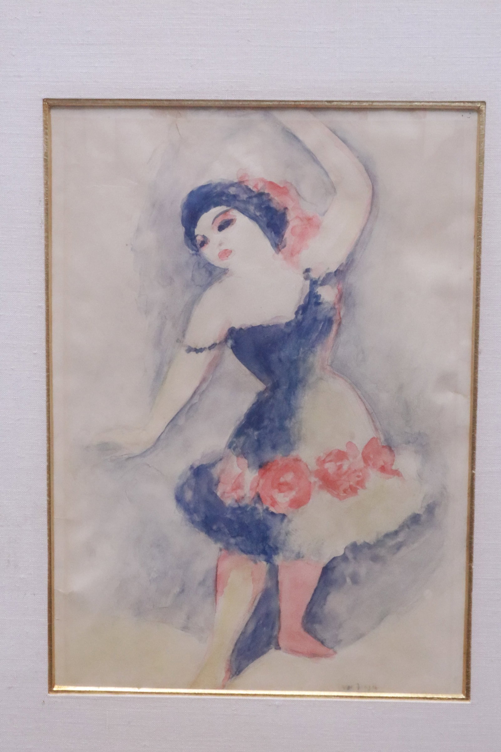 Watercolor "dancer" signed on bottom - 2