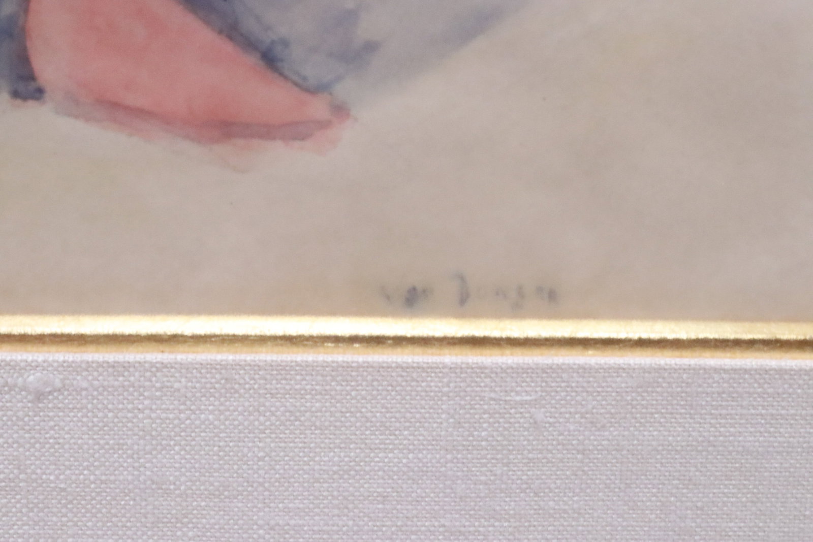 Watercolor "dancer" signed on bottom - 4