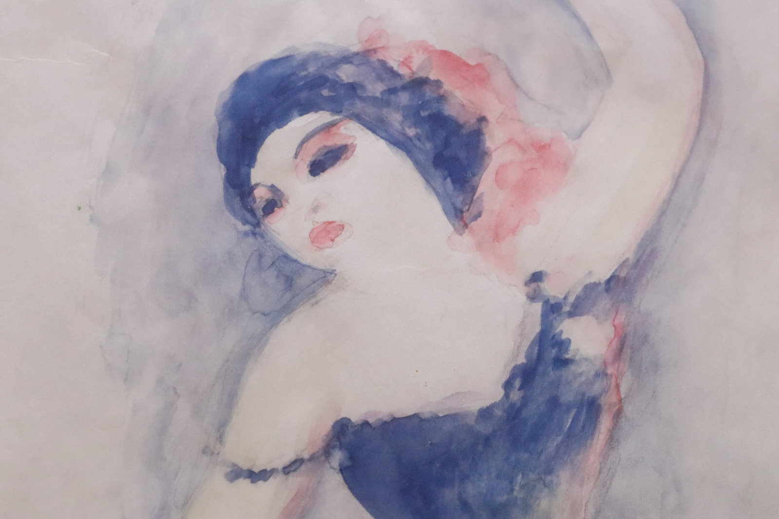 Watercolor "dancer" signed on bottom - 5