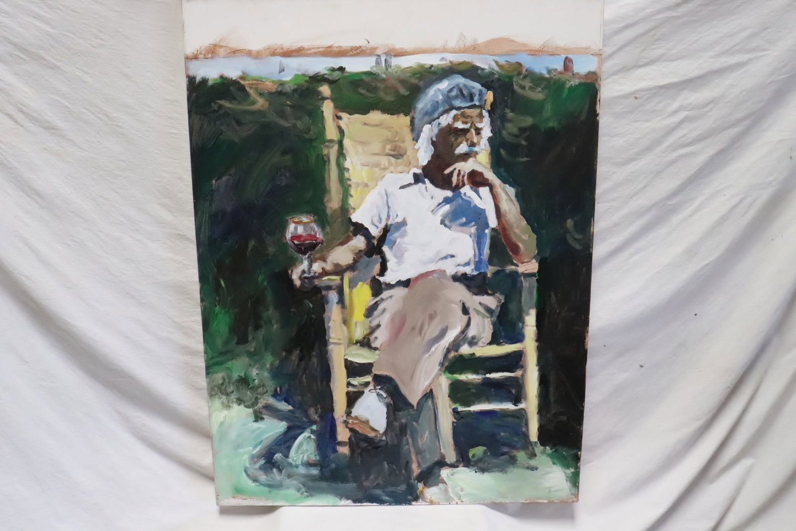 Oil on canvas attributed to Aldo Luongo (1 of 8)