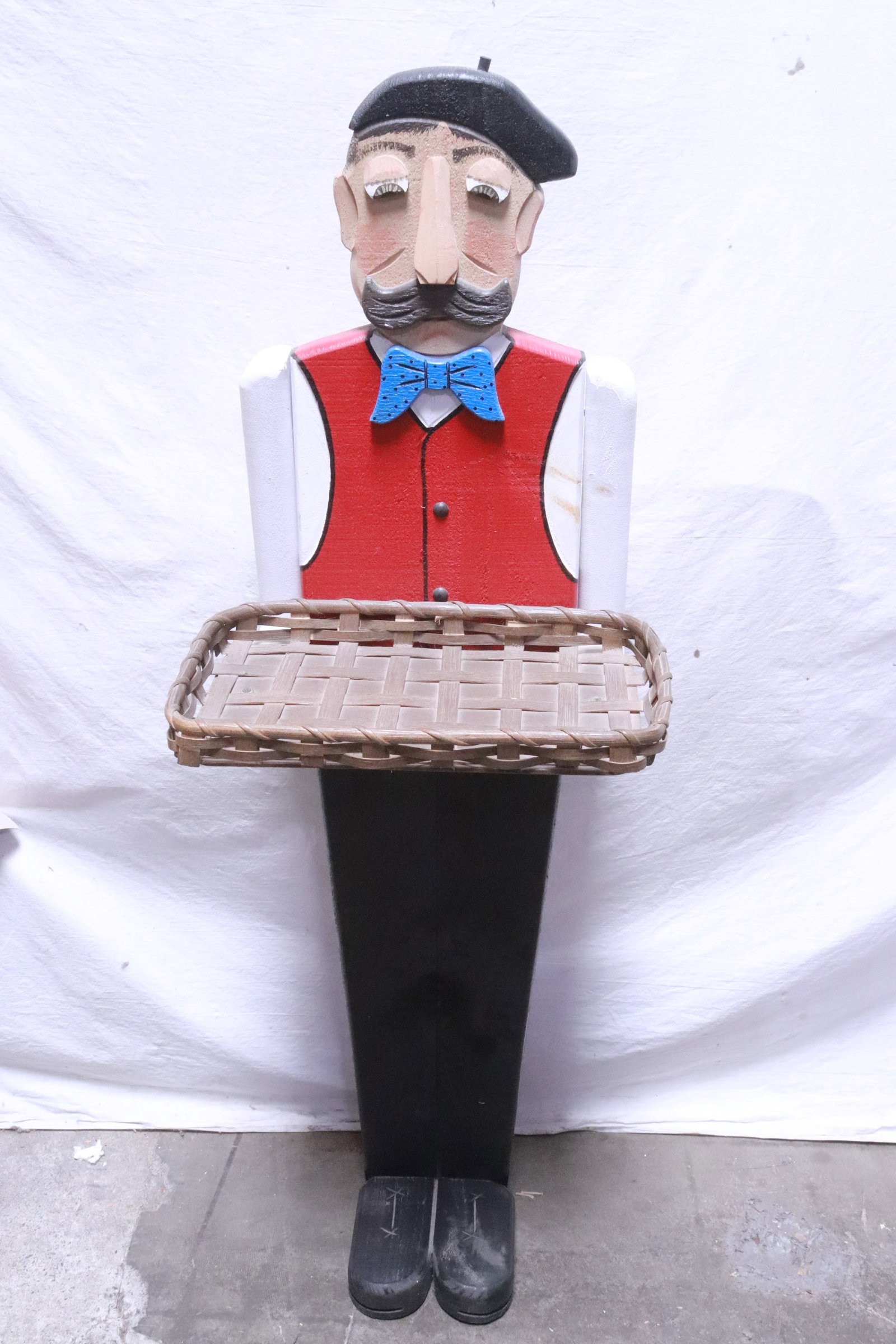 A painted life size standing figure: A painted life size standing figure, 53"H
