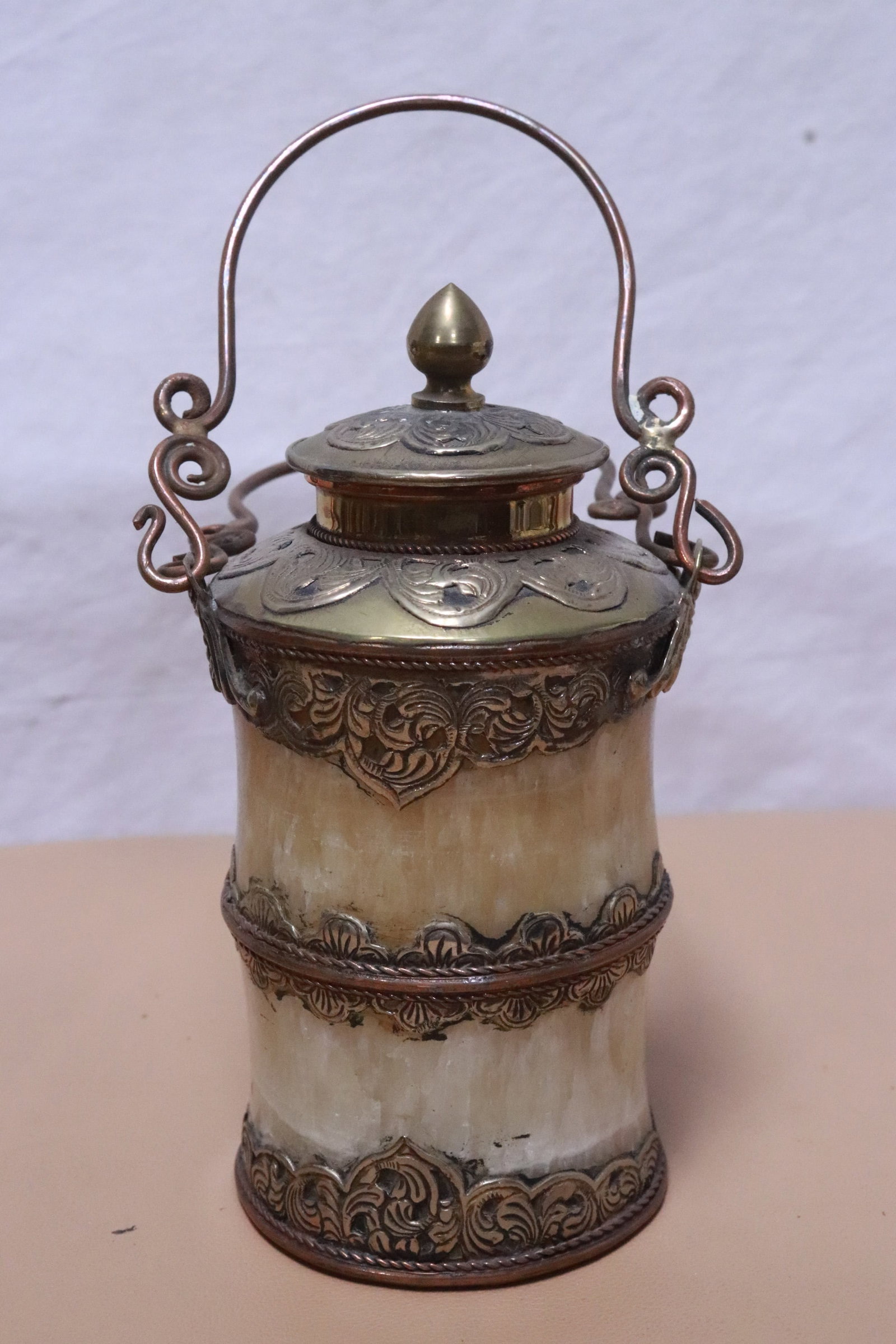 2 bone decorated tea caddies - 2
