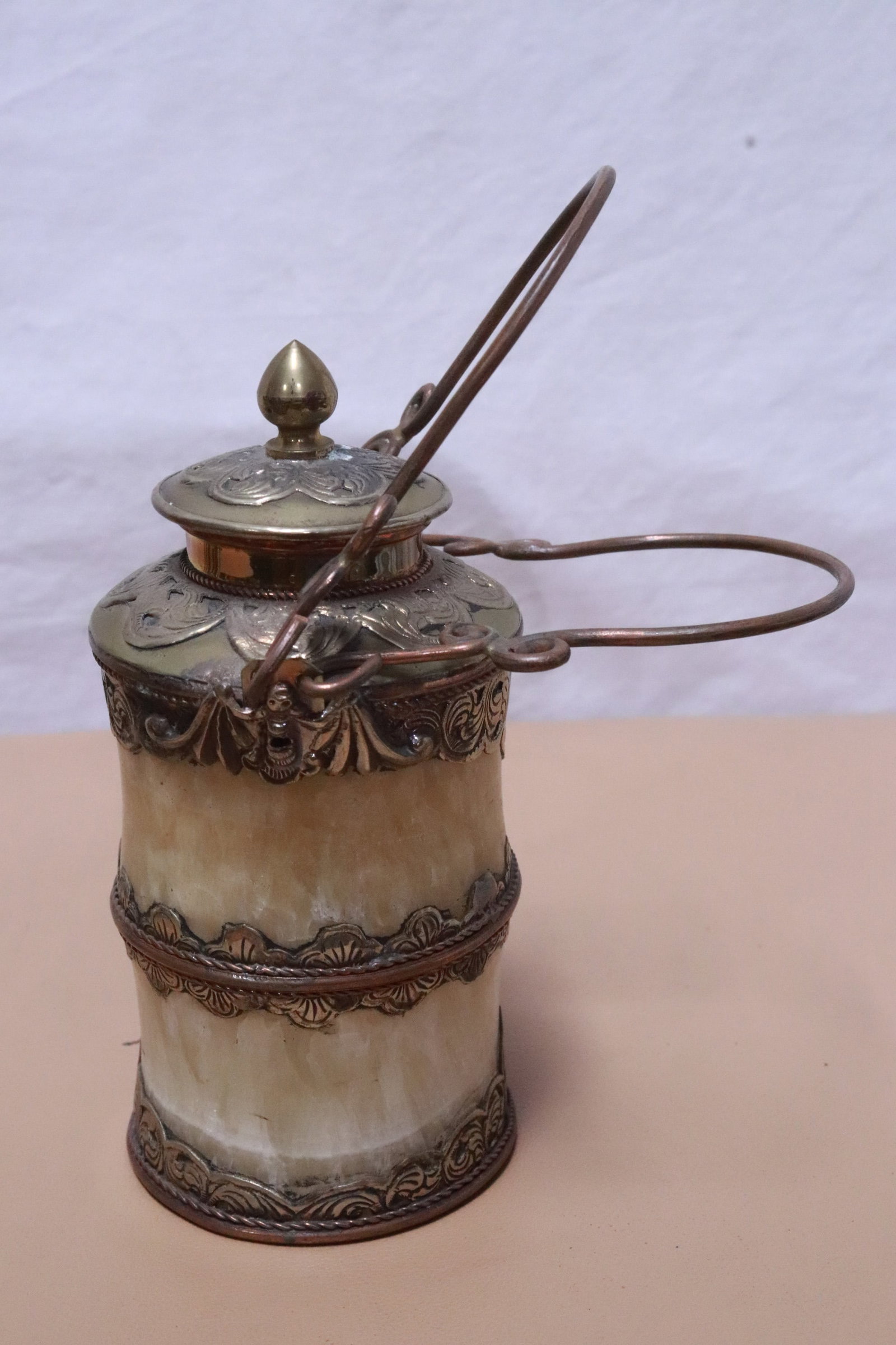 2 bone decorated tea caddies - 3