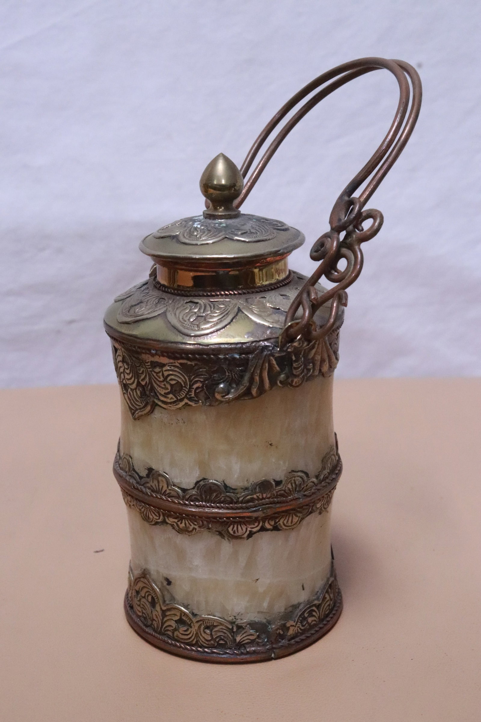 2 bone decorated tea caddies - 5